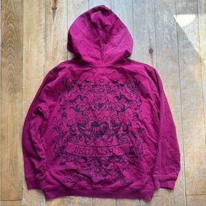 Bit & Bridle “True Love” Horse Rhinestone Zip Up Hoodie Large